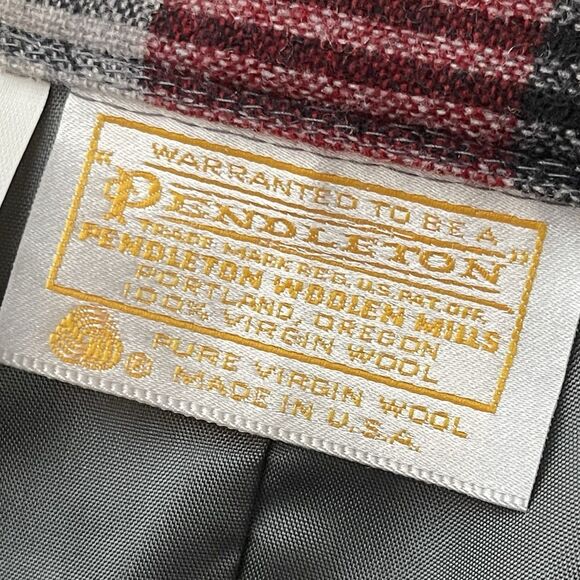 PENDLETON 100% Virgin Wool Pleated Tartan Midi Skirt Size 10 Made in USA Holiday - Picture 4 of 7